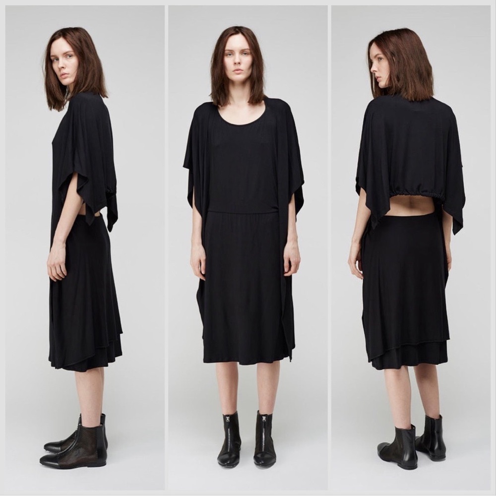 CHALAYAN Handkerchief Open Back Dress in Black sz M IT42